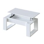 Lift-Top coffee table, Living room table finished in ARTIC WHITE 0,43 x 1,02 x 0,50