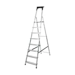 Aluminum Stepladder with Work-Tray 6 rungs Platform height 1,19m