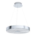 Chandelier LED-HL Ø380 chrome/crystal 'ESCORIHUEL' LED integrated