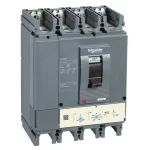 Circuit breaker EasyPact CVS400F, 36 kA at 415 VAC, 400 A rating thermal magnetic TM-D trip unit, 4P 3d