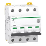Miniature circuit-breaker, Acti9 iC60N, 4P, 25 A, C curve, 6000 A (IEC 60898-1), 10 kA (IEC 60947-2)
