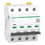 Miniature circuit-breaker, Acti9 iC60N, 4P, 32 A, C curve, 6000 A (IEC 60898-1), 10 kA (IEC 60947-2)