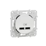 Odace - doube USB charger 2.1 A - white