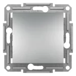 Asfora -1pole switch, screwless terminals, wo frame, aluminium
