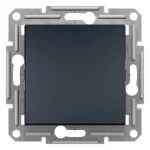 Asfora - 1pole switch, screwless terminals, wo frame, anthracite