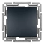 Asfora - 1pole 2way switch, screwless terminals, wo frame, anthracite