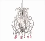 VIOLETTE SP3 code 018072 Hanging | Indoor Chrome metal frame decorated with clear glass pearls.