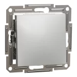 Asfora - 1pole 2way switch, screwless terminals, wo frame, aluminium